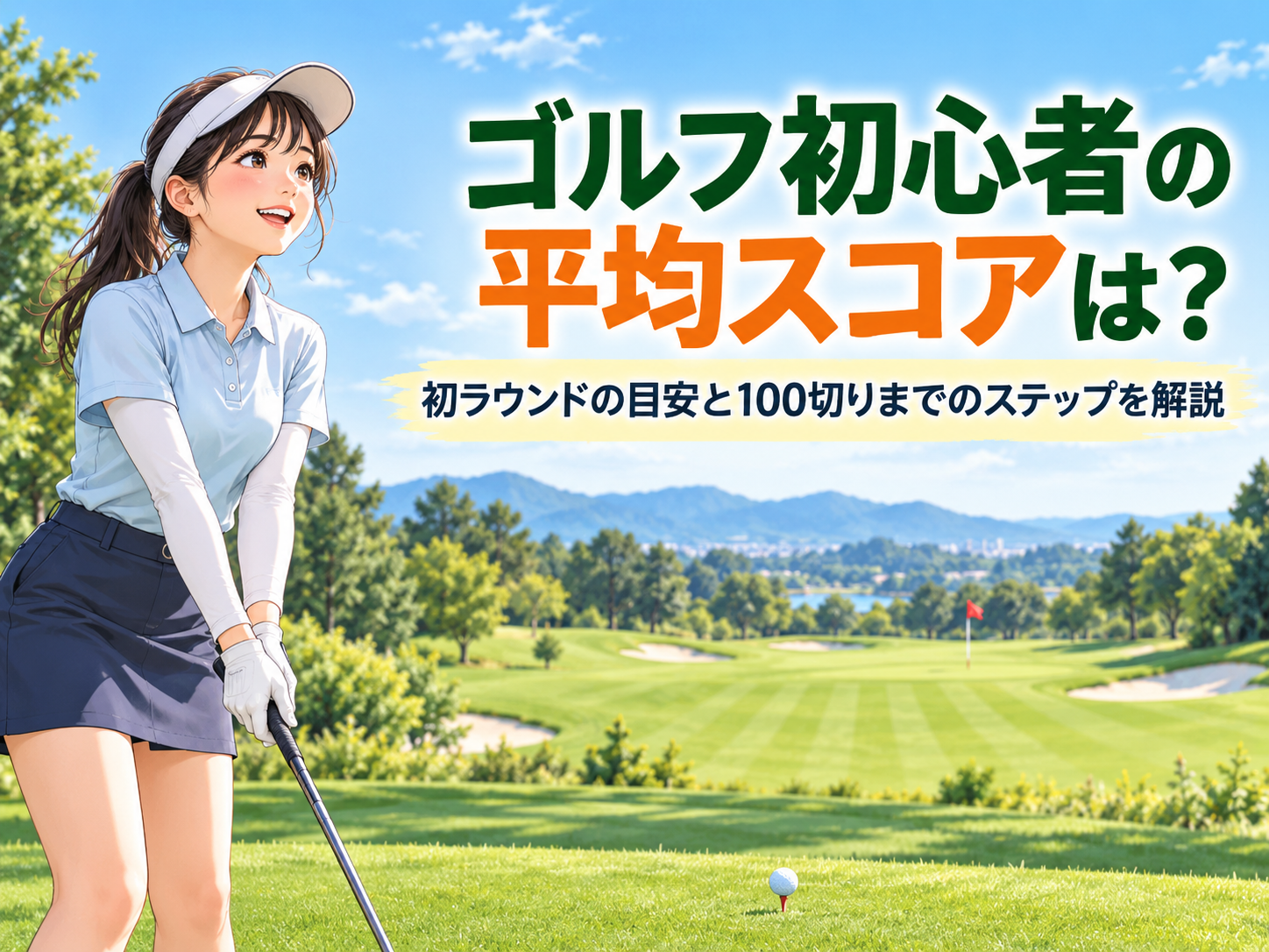 ゴルフ初心者の平均スコアは？初ラウンドの目安と100切りまでのステップを解説