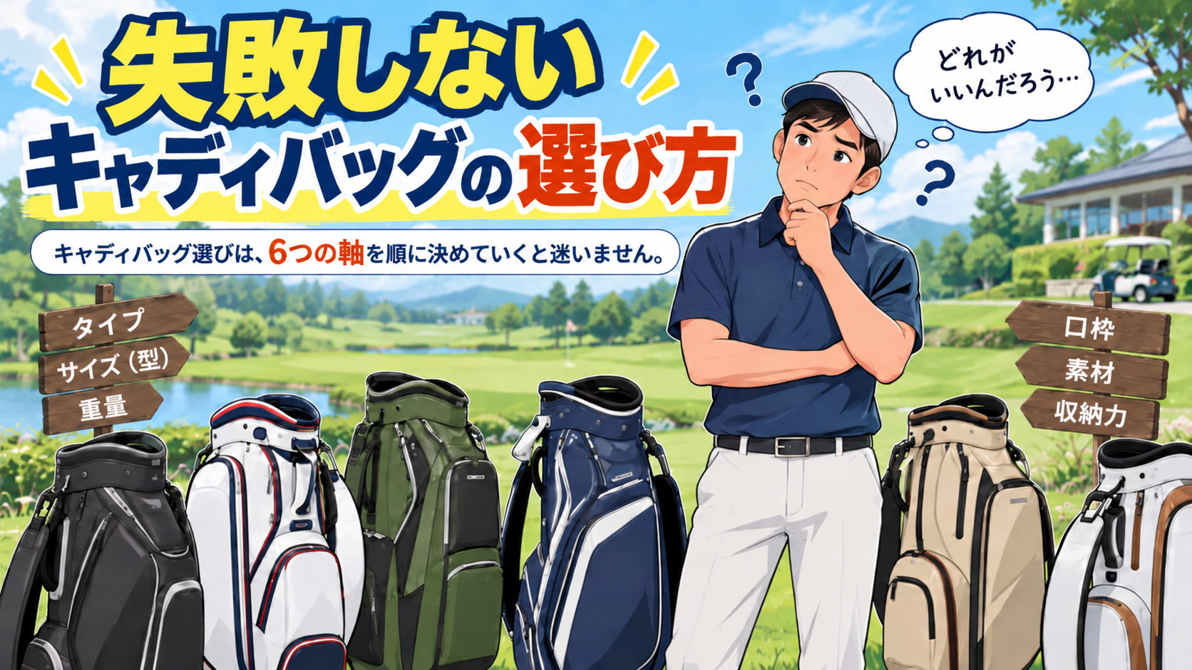 失敗しないキャディバッグの選び方｜サイズ（型）・重量・口枠・素材の選び分けを解説
